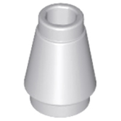 Cone 1 x 1 with Top Groove - Light Bluish Gray