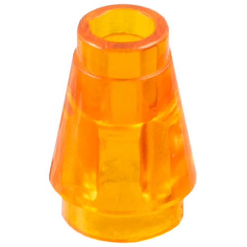 Деталь LEGO 4589b Cone 1 x 1 with Top Groove - Trans-Orange