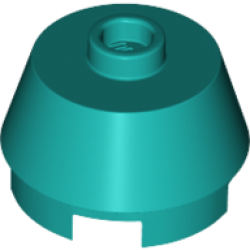 Cone 2 x 2 Truncated - Dark Turquoise Cone 2 x 2 Truncated - Dark Turquoise