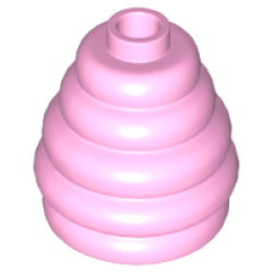Cone 2 x 2 x 1 2/3 with Stacked Rings (Beehive / Cotton Candy) - Bright Pink Cone 2 x 2 x 1 2/3 with Stacked Rings (Beehive / Cotton Candy) - Bright Pink