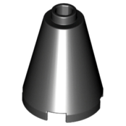 Cone 2 x 2 x 2 - Open Stud - Black Cone 2 x 2 x 2 - Open Stud - Black