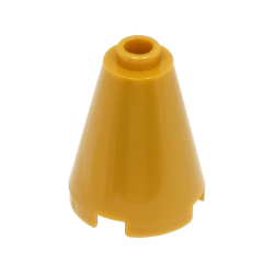Cone 2 x 2 x 2 - Open Stud - Pearl Gold Cone 2 x 2 x 2 - Open Stud - Pearl Gold