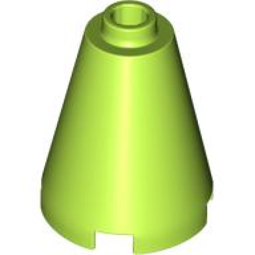 Деталь LEGO 3942c Cone 2 x 2 x 2 - Open Stud - Lime