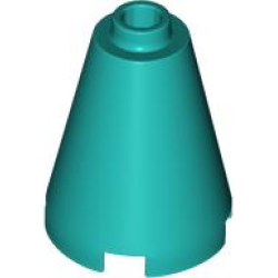 Cone 2 x 2 x 2 - Open Stud - Dark Turquoise Cone 2 x 2 x 2 - Open Stud - Dark Turquoise