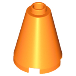 Cone 2 x 2 x 2 - Open Stud - Orange Cone 2 x 2 x 2 - Open Stud - Orange