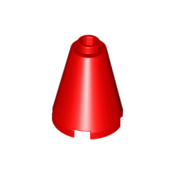 Cone 2 x 2 x 2 - Open Stud - Red Cone 2 x 2 x 2 - Open Stud - Red