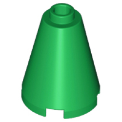 Cone 2 x 2 x 2 - Open Stud - Green Cone 2 x 2 x 2 - Open Stud - Green