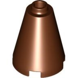Cone 2 x 2 x 2 - Open Stud - Reddish Brown Cone 2 x 2 x 2 - Open Stud - Reddish Brown