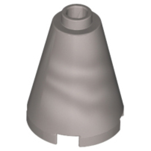 Деталь LEGO 3942c Cone 2 x 2 x 2 - Open Stud - Flat Silver