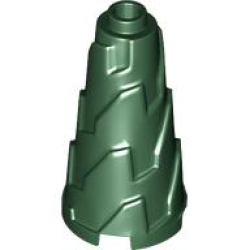 Cone 2 x 2 x 3 Jagged - Step Drill - Dark Green
