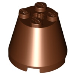 Cone 3 x 3 x 2 - Reddish Brown