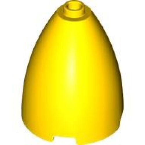 Деталь LEGO 1744 Cone 3 x 3 x 3 (Elliptic Paraboloid) - Yellow