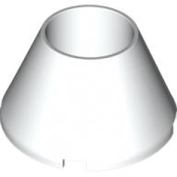 Cone 4 x 4 x 2 Hollow No Studs - White