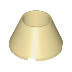 Cone 4 x 4 x 2 Hollow No Studs - Tan