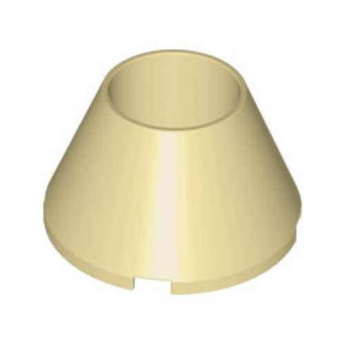 Деталь LEGO 4742 Cone 4 x 4 x 2 Hollow No Studs - Tan
