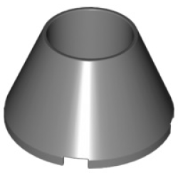 Cone 4 x 4 x 2 Hollow No Studs - Dark Bluish Gray