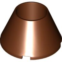 Cone 4 x 4 x 2 Hollow No Studs - Reddish Brown