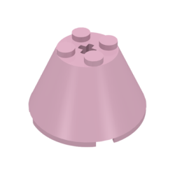 Cone 4 x 4 x 2 with Axle Hole - Pink