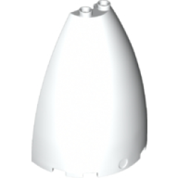 Cone Half 6 x 3 x 6 (Elliptic Paraboloid) with 2 x 1 Top - White Cone Half 6 x 3 x 6 (Elliptic Paraboloid) with 2 x 1 Top - White