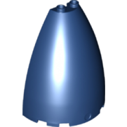 Cone Half 6 x 3 x 6 (Elliptic Paraboloid) with 2 x 1 Top - Dark Blue Cone Half 6 x 3 x 6 (Elliptic Paraboloid) with 2 x 1 Top - Dark Blue