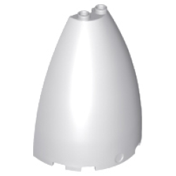 Cone Half 6 x 3 x 6 (Elliptic Paraboloid) with 2 x 1 Top - Light Bluish Gray Cone Half 6 x 3 x 6 (Elliptic Paraboloid) with 2 x 1 Top - Light Bluish Gray
