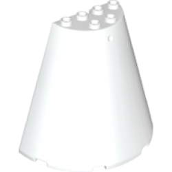 Cone Half 8 x 4 x 6 - White Cone Half 8 x 4 x 6 - White