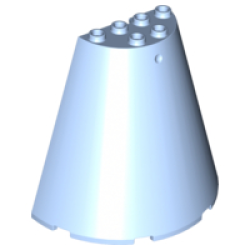 Cone Half 8 x 4 x 6 - Bright Light Blue Cone Half 8 x 4 x 6 - Bright Light Blue