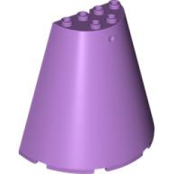 Cone Half 8 x 4 x 6 - Medium Lavender Cone Half 8 x 4 x 6 - Medium Lavender