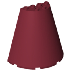 Cone Half 8 x 4 x 6 - Dark Red Cone Half 8 x 4 x 6 - Dark Red