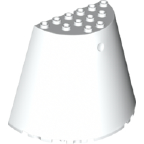 Деталь LEGO 29096 Cone Half 10 x 5 x 6 - White