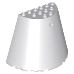 Cone Half 10 x 5 x 6 - Light Bluish Gray