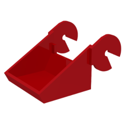 Conveyor Belt Inclined Bucket - Red