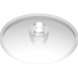 Dish 4 x 4 Inverted (Radar) with Open Stud - Trans-Clear