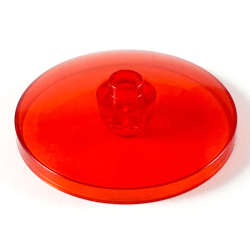 Dish 4 x 4 Inverted (Radar) with Open Stud - Trans-Red
