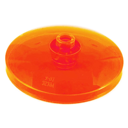 Dish 4 x 4 Inverted (Radar) with Open Stud - Trans-Neon Orange