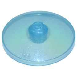 Dish 4 x 4 Inverted (Radar) with Open Stud - Satin Trans-Light Blue