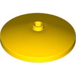 Dish 4 x 4 Inverted (Radar) with Open Stud - Yellow