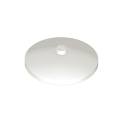 Dish 4 x 4 Inverted (Radar) with Solid Stud - White