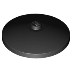Dish 4 x 4 Inverted (Radar) with Solid Stud - Black