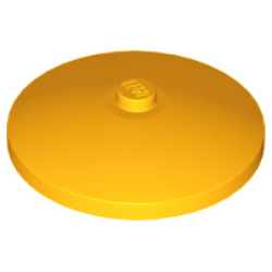 Dish 4 x 4 Inverted (Radar) with Solid Stud - Bright Light Orange