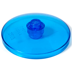 Dish 4 x 4 Inverted (Radar) with Solid Stud - Trans-Dark Blue