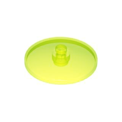 Dish 4 x 4 Inverted (Radar) with Solid Stud - Trans-Neon Green