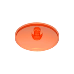 Dish 4 x 4 Inverted (Radar) with Solid Stud - Trans-Neon Orange