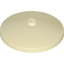 Dish 4 x 4 Inverted (Radar) with Solid Stud - Tan