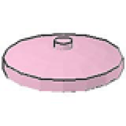 Dish 4 x 4 Inverted (Radar) with Solid Stud - Pink