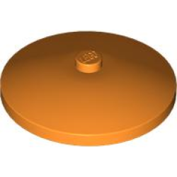 Dish 4 x 4 Inverted (Radar) with Solid Stud - Orange