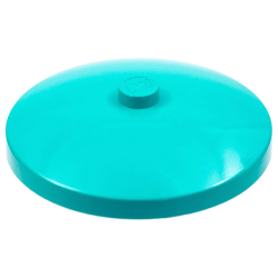 Dish 4 x 4 Inverted (Radar) with Solid Stud - Light Turquoise