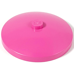 Dish 4 x 4 Inverted (Radar) with Solid Stud - Dark Pink