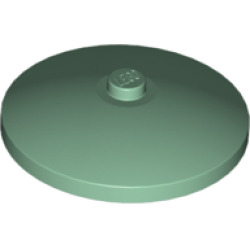 Dish 4 x 4 Inverted (Radar) with Solid Stud - Sand Green