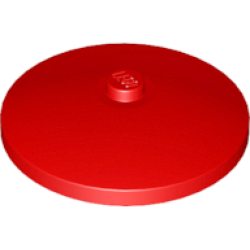 Dish 4 x 4 Inverted (Radar) with Solid Stud - Red